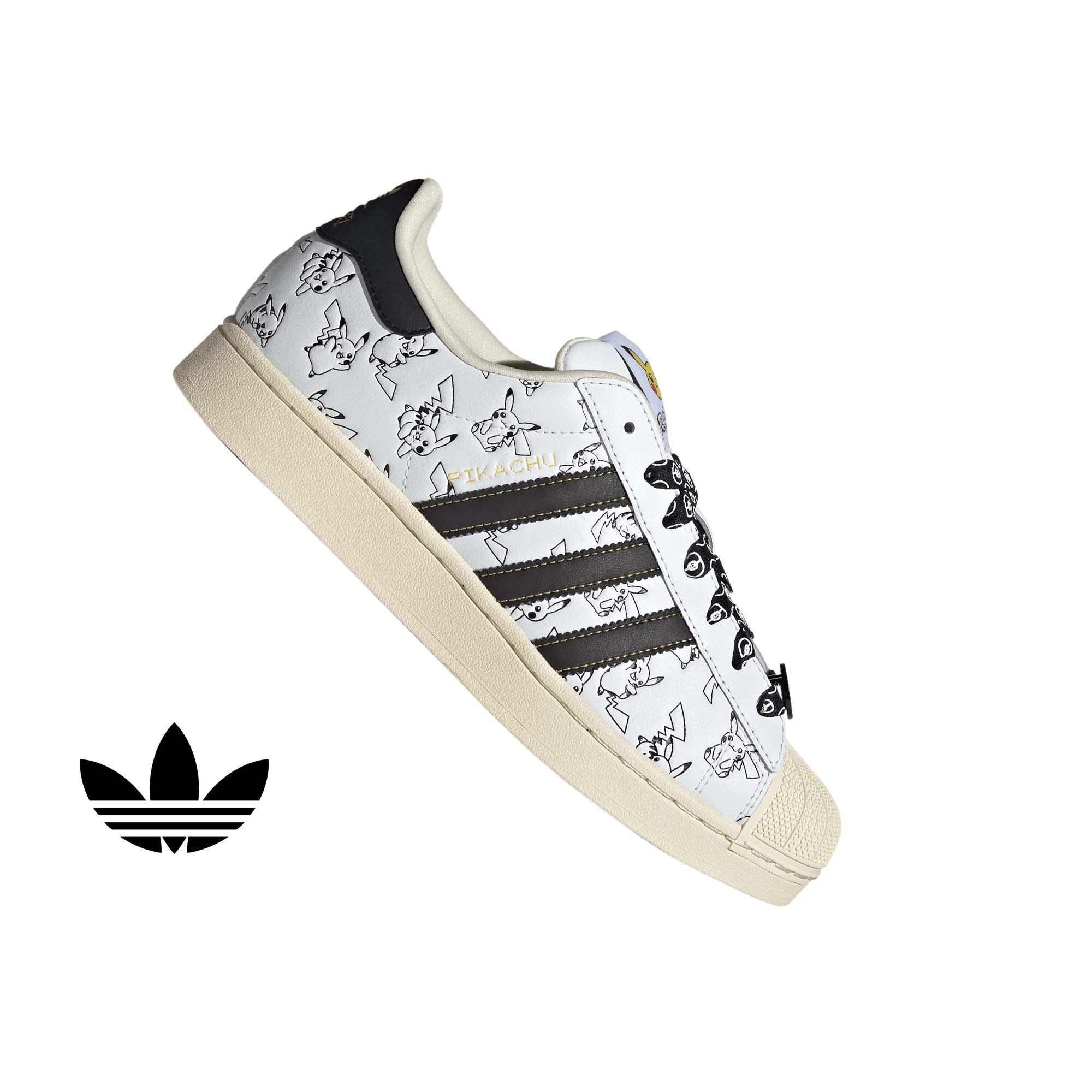 adidas Originals Pok&eacute;mon Superstar II "Pikachu" Men's Shoe - WHITE/BLACK/GOLD